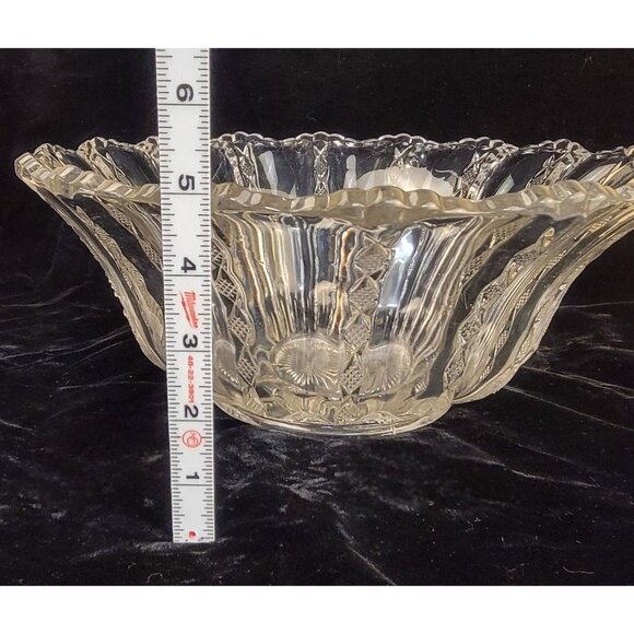Vintage 1940s Bryce Higbee Pressed Glass Serving Bowl - Picture 2 of 13